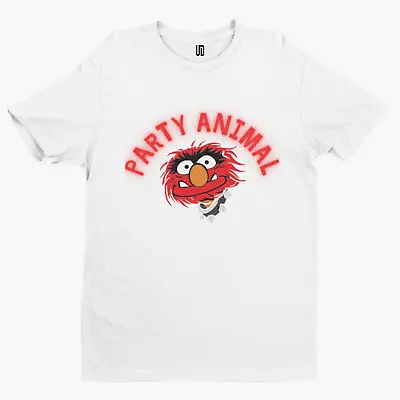 Party Animal T-Shirt -  Muppets Band Funny Retro Cool Drums Drummer Cartoon • £7.19