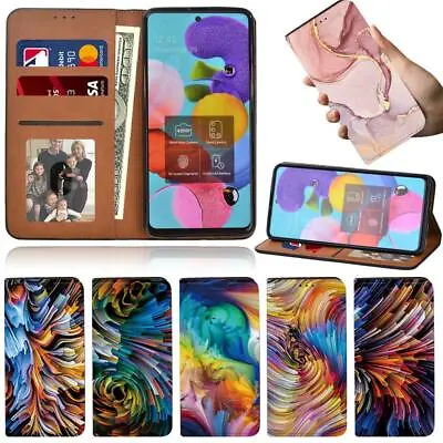 For Samsung Galaxy A10E A20E A40 A41 A50 A50S A70 A71 --Leather Stand Cover Case • £4.43