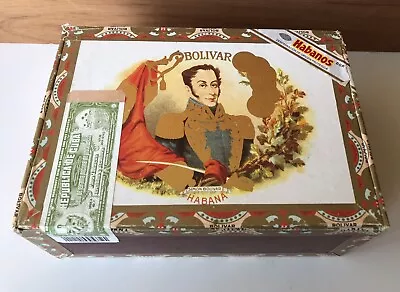 Vintage Cigar Box - Bolivar Retro Cool • $22