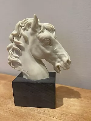 A. Santini Sculpture Stallion Horse Head Resin Bookend Vintage Italian • $65