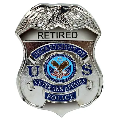 VA Veterans Affairs Police Officer RETIRED Administration Shield Lapel Pin BL7-0 • $9.99