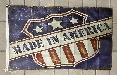Made In America Flag USA Free Ship Man Cave Save Our Jobs Money 3x5' Sign Banner • $20.95