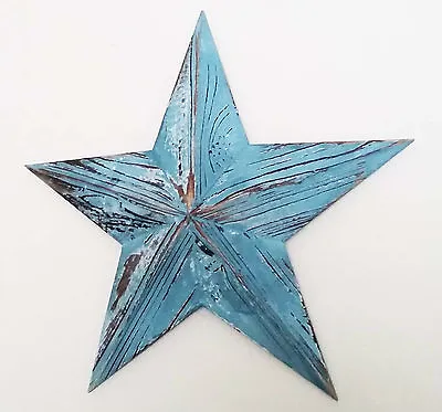 Medium Wooden Blue Nautical Hanging Star Wall Art Vintage Style-52cm Wide NEW • £23.99