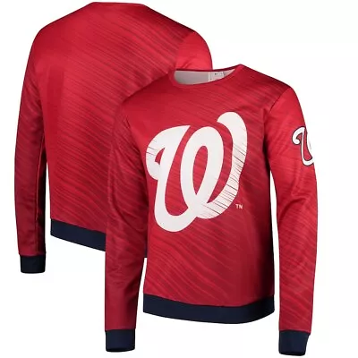 Men's Washington Nationals Static Rain Pullover Red Sweater-Med Lrg XL • $24.99