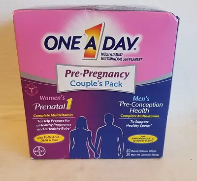 One A Day Pre-Pregnancy Multivitamin Supplement Couple's Pack - Exp 05/2024 • $8.99