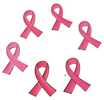 6 Pcs Breast Cancer Pin Badge Brooch Pink Ribbon Cancer Awareness Pin Badge  • £5.99