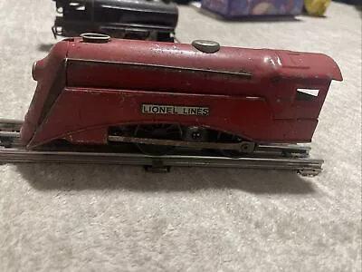 Marx Trains Prewar Red Commodore Vanderbilt Wind Up Steam Locomotive Engine O • $45