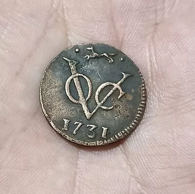 Dutch Netherlands Colonial VOC Duit Coin 1731 GelderLand New York Penny T.02 • $5
