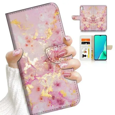 $12.99 • Buy ( For IPhone XS / IPhone X ) Wallet Case Cover PB23157 Pink Crystal Marble