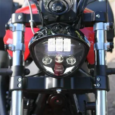 Black Led Motorcycle Headlight For Victory Cross Country Kingpin Vegas Hammer Us • $85.89