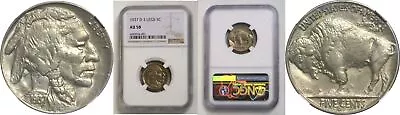 1937-D 3 Legs 5C Buffalo Nickel NGC AU-58 • $2538.70