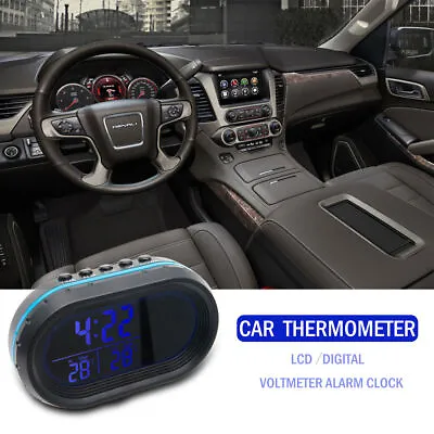 £20.76 • Buy Car Digital LCD Alarm Clock 12V-24V Monitor Thermometer Voltage Timer Display