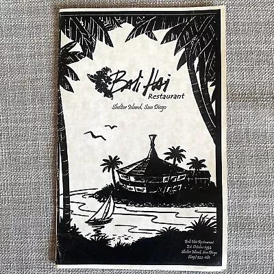 $55 • Buy Shelter Island's Bali Hai Restaurant Tiki Bar Cocktail Menu San Diego