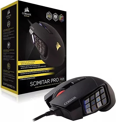 Corsair SCIMITAR PRO RGB Optical MOBA/MMO Gaming Mouse — Black CH-9304311-NA • $69