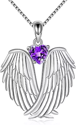 YFN Angel Wings Necklace 925 Sterling Silver Guardian Angel Wings Pendant Neckla • $46.31