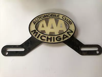 Vtg. AAA Automobile Club Michigan License Plate Topper • $39.95