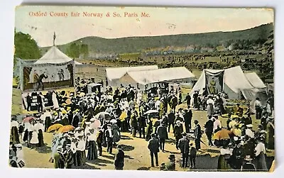 Norway & South Paris ME Maine Oxford County Fair Vintage 1908 Postcard L7 • $8.89