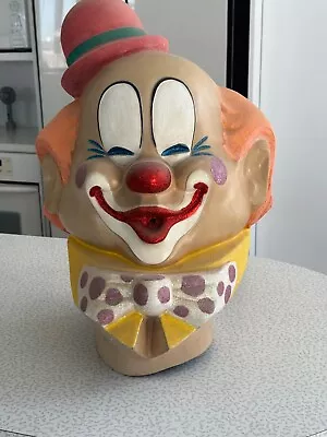 Rare Rubber Clown Head Helium Vintage 1971 AHBS Inc.  Not Plastic Mold Glitter • $385