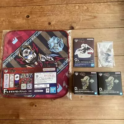 Monster Hunter Goods Head Magnet Handkerchief Acrylic Stand Set Lot Of 4 • $76.56