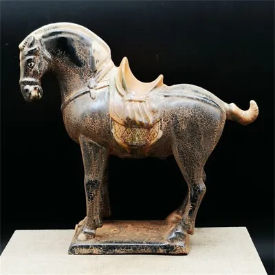 Collect Chinese Tang Dynasty Sancai Pottery War-horse Zodiac Wealth Statue 89555 • £28.79