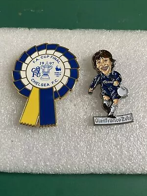 Chelsea Badges -  FA Cup Final Rosette & Legend Zola • £4.99