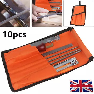 £14.99 • Buy 10x Chainsaw Sharpening File Wood Filing Kit Chain Sharpen Saw Files Tools Set