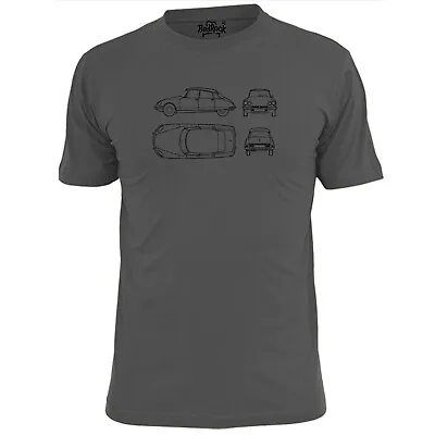 £9.99 • Buy Mens Citroen DS 20 Blueprint Retro Car T Shirt Classic Motor