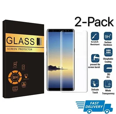 2X Tempered Glass Screen Protector For Samsung Galaxy Note S8 S9 S10 S20 S21 S22 • $4.95