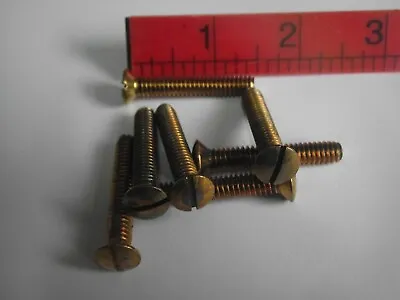 1/8  Bsw Raised Csk Slotted  Brass Machine Screws - Slotted Brass - All Lengths • £4.99