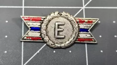 Vintage Army Navy Production E Award Military Pin Sterling Silver Militaria • $0.99