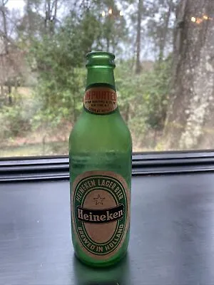 Vintage Heineken Beer Bottle Green Glass Imported Made In Holland- Man Cave • $4