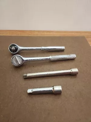 Master Mechanic M1250 Ratchet And Husky 3810 Ratchets And Assorted Extensions • $14.99