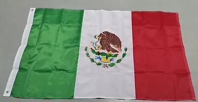 Premium Embroidered Mexico Flag | 3x5 Ft | Double Sided | 210D Bandera Mexicana  • $19.95