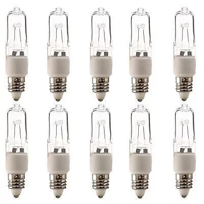 10-Pack OCS Parts E11 Halogen Light Bulbs | 75W 130V T4 Mini Candelabra Base • $32.95