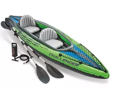 $169.97 • Buy Intex Inflatable Kayak Challenger K2 Sports Double Seat Oars River Lake Canoe