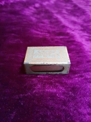 £4.99 • Buy Antique Enamel And Brass Match Box Holder