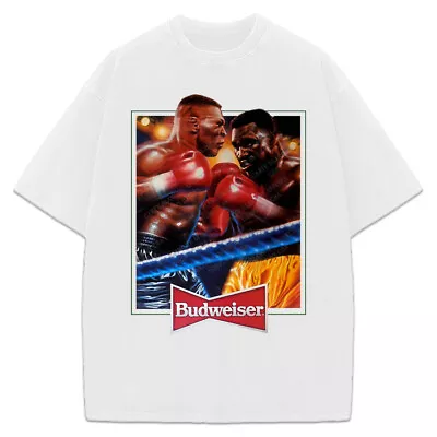 Mike Tyson VS Evander Holyfield Vintage Graphic Ad Retro Poster Graphic T-Shirt • $24.95
