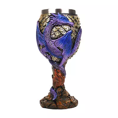 Stainless Steel Medieval Dragons Wine Goblets Chalice Daily Drinking Party Decor • $34.70