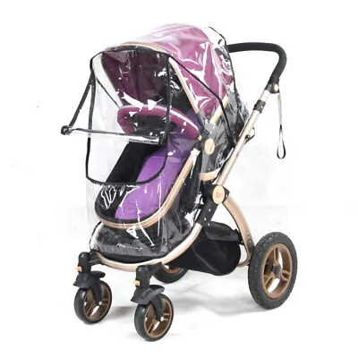 Clear Universal Rain Cover Pushchair Raincover For Buggy Stroller Pram Baby Car • £7.69