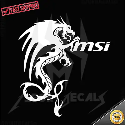 MSI Dragon Holding Logo Computer Case Laptop Car Truck Wall Vinyl Decal Sticker • $7.99