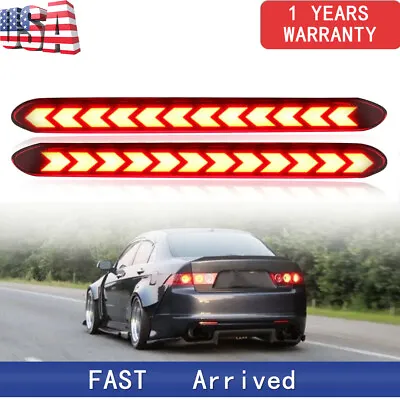 Pair LED Rear Bumper Light Reflector Lower Lamps For Honda CRV 2005-06 Acura TSX • $17.99