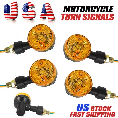 4 PCS AMBER LED INDICATORS 6V TURN SIGNAL LIGHT MOTORCYCLE BLINKER LIGHTS 6 Volt • $19.99