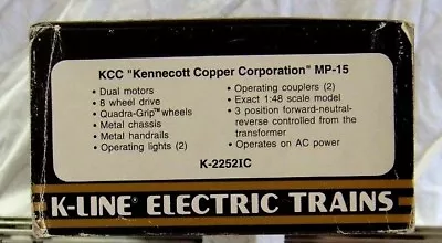 K-line 2252ic Kennecott Copper Corp. Mp-15  • $79.95