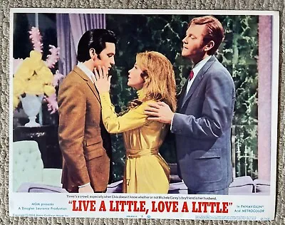 Original 1968 ELVIS PRESLEY In LIVE A LITTLE LOVE A LITTLE - LOBBY CARD #3 • $25