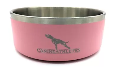 Canine Athletes Stainless Steel Heavy Duty Dog Bowl Pink 8 Cups Factory Blemish • $9.99