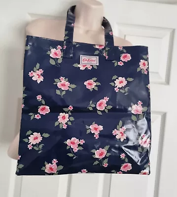 WOMEN'S BAG Cath Kidston Blue Floral Oil Cloth Shopper Medium   • £24.99