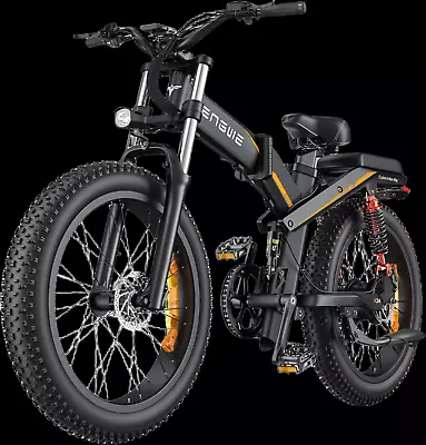 Electric Bike 1200W 48V/19.2Ah Dual Suspension Fat Tire 31MPH Ebike， ULCertified • $1349