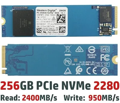 $24.95 • Buy Western Digital 256GB SN530 M.2 NVMe SSD Solid State Drive NEW IN STOCK