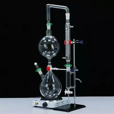 Lab Glass Distillation Set - Ideal For Essential Oil Purification - • $180.04