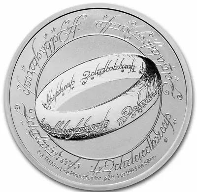2021 Lord Of The Rings THE ONE RING- Middle Earth 1 Oz .999 Silver Nuie Coin • $49.95
